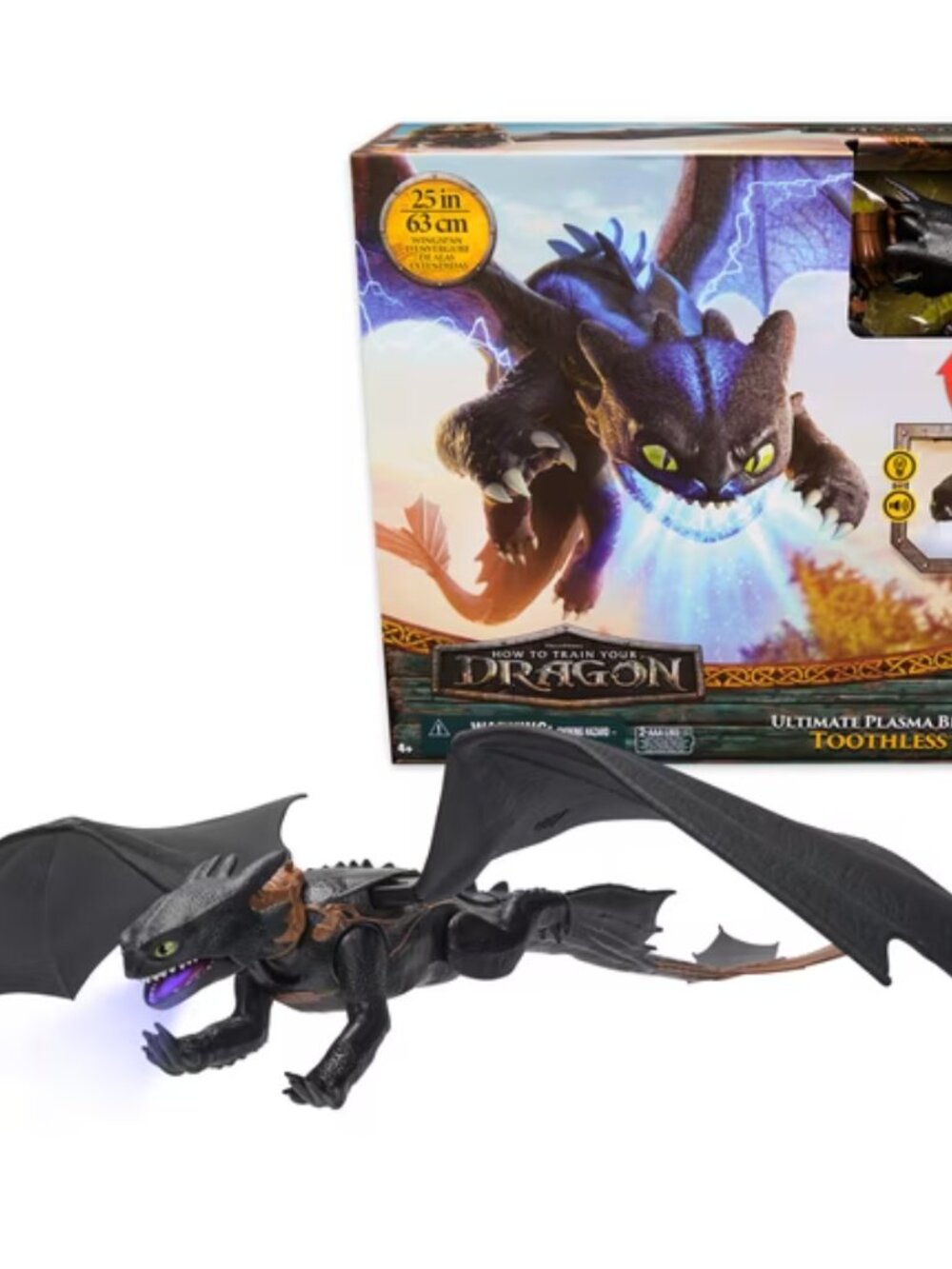 How to Train Your Dragon ULTIMATE PLASMA BLAST TOOTHLESS Lights and Sound Figure